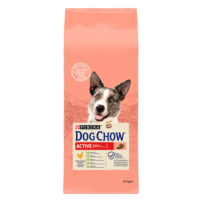 Сухий корм для активних собак всіх порід Dog Chow Active Chicken 14 кг (курка)