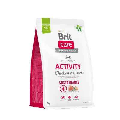 Сухой корм для собак с повышенной активностью Brit Care Dog Sustainable Activit | (курица и насекомые) 3 кг