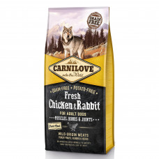 Сухий корм для дорослих собак всіх порід Carnilove Fresh Chicken & Rabbit 12 кг (курка та кролик)