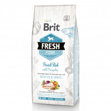 Сухий корм для дорослих собак великих порід Brit Fresh Fish Pumpkin Adult Muscles & Joints 12 кг (риба)