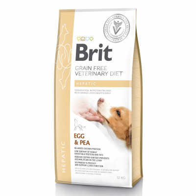 Сухой корм для собак, при заболеваниях печени Brit GF Veterinary Diet Dog Hepatic 12 кг (яйцо)