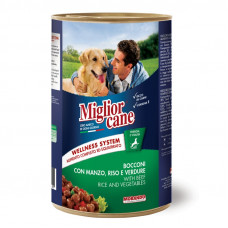 Вологий корм для собак Migliorcane 1250 г (яловичина, овочі, рис)