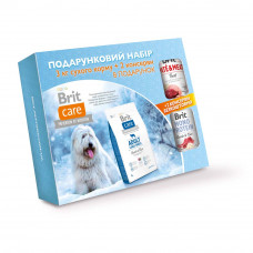 Подарунковий набір кормів для дорослих собак великих порід Brit Care Adult Large Breed Lamb and Rice, 3 кг + 2 консерви