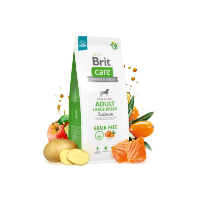 Сухий корм для собак великих порід Brit Care Dog Grain-free Adult Large Breed беззерновий | (лосось) 12 кг Сухий корм для собак великих порід Brit Care Dog Grain-free Adult Large Breed беззерновий | (лосось) 12 кг