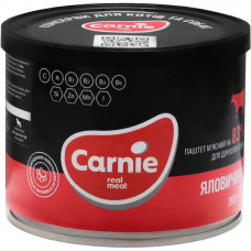 М'ясний паштет для дорослих собак зі шматочками яловичини Carnie 200 г (яловичина)