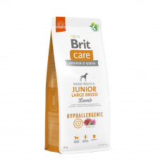 Сухий корм для молодих собак великих порід Brit Care Dog Hypoallergenic Junior Large Breed | (ягня) 12 кг