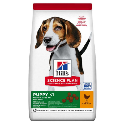 Сухой корм для щенков Hill’s Science Plan Puppy Medium Breed 2,5 кг - курица