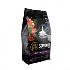 Сухий корм для собак середніх порід Savory 3 кг (індичка та ягня)