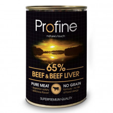 Вологий корм для собак Profine Dog Beef & Liver 400 г (яловичина та печінка)