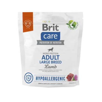 Сухий корм для собак великих порід Brit Care Dog Hypoallergenic Adult Large Breed | (ягня) 1 кг