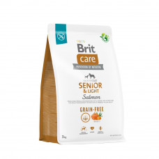 Сухий корм для старіючих собак Brit Care Dog Grain-free Senior & Light беззерновий | (лосось) 3 кг