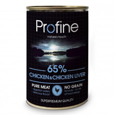 Вологий корм для собак Profine Chicken and Liver 400 г (курка та печінка)