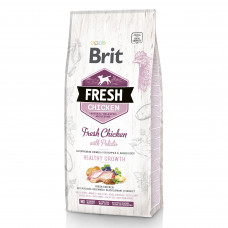 Сухий корм для цуценят Brit Fresh Chicken with Potato Puppy Healthy Growth 12 кг (курка)