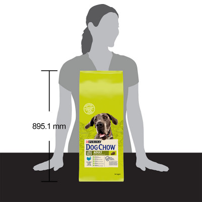 Сухий корм для дорослих собак великих порід Dog Chow Adult Large Breed Turkey 14 кг (індичка)