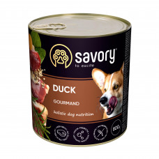 Вологий корм для дорослих собак Savory 800 г (качка)