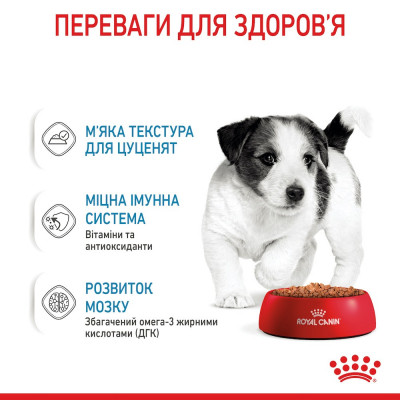 Вологий корм для цуценят міні порід Royal Canin Mini Puppy 85 г, 3+1 шт у подарунок (домашня птиця) Вологий корм для цуценят міні порід Royal Canin Mini Puppy 85 г, 3+1 шт у подарунок (домашня птиця)
