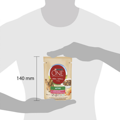 Вологий корм для активних собак малих порід Purina One Mini Active pouch 100 г (яловичина) Вологий корм для активних собак малих порід Purina One Mini Active pouch 100 г (яловичина)