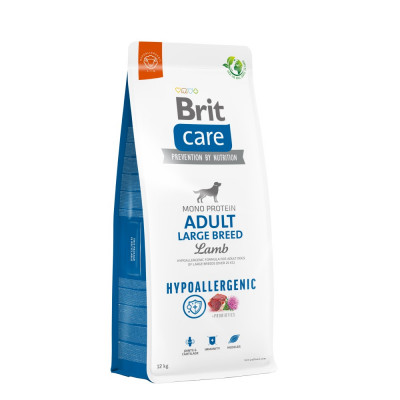 Сухий корм для собак великих порід Brit Care Dog Hypoallergenic Adult Large Breed | (ягня) 12 кг