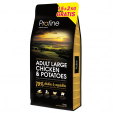 Сухий корм для дорослих собак великих порід (вагою від 25 кг) Profine Adult Large Breed Chicken 15 + 2 кг (курка)