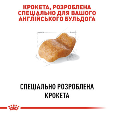 Корм сухий для дорослих собак малих порід Royal Canin Bulldog Adult 12 кг (домашня птиця)