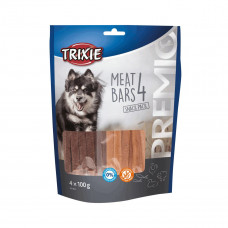 Ласощі для собак Tixie PREMIO 4 Meat Bars 4 x 100 г (курка, качка, баранина, лосось)