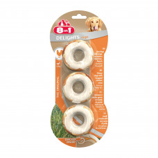 Ласощі для собак 8in1 Delights Кільце пресоване 120 г / 3 шт. (курка)
