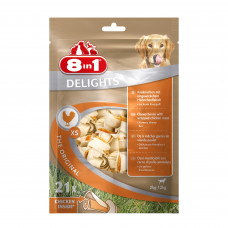 Ласощі для собак 8in1 Delights Кістка пресована 7 см, 252 г / 21 шт. (курка)