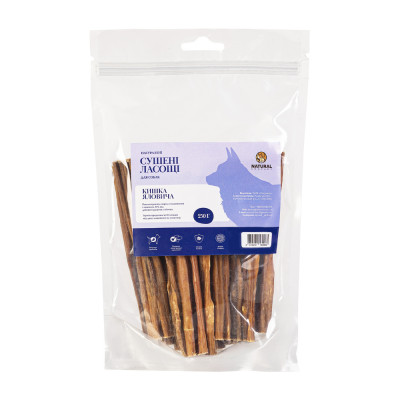 Ласощі для собак Кишка яловича Natural, 250 г