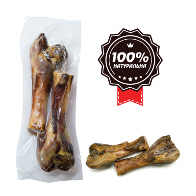 Ласощі для собак Alpha Spirit Ham Bones Two Half, 15 см / 2 шт Ласощі для собак Alpha Spirit Ham Bones Two Half, 15 см / 2 шт