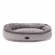 Лежак для собак Harley and Cho «Donut Soft Touch Gray» розмір L 95 х 70 см (сірий) - dgs