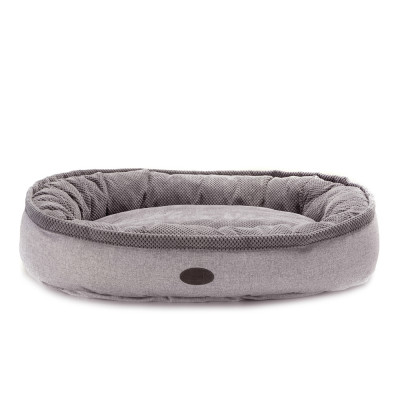Лежак для собак Harley and Cho "Donut Soft Touch Gray" размер L 95 х 70 см (серый) - dgs