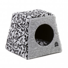 Будиночок-трансформер Pet Fashion «Оскар» 36 см / 36 см / 24 см (сірий) - dgs