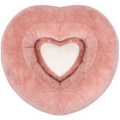 Лежак Puppy Angel «Heart Cushion» 62 x 55 x 18 см (рожевий) - dgs