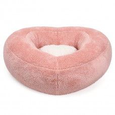 Лежак Puppy Angel «Heart Cushion» 62 x 55 x 18 см (рожевий) - dgs