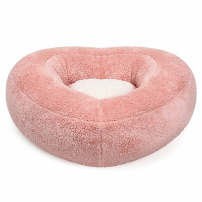 Лежак Puppy Angel «Heart Cushion» 62 x 55 x 18 см (рожевий) - dgs