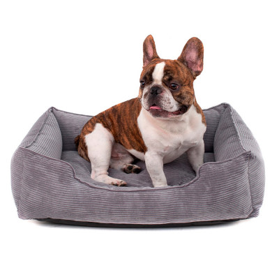 Лежак для собак Harley and Cho «Dreamer Gray» velvet розмір S 60 x 45 см (сірий) - dgs