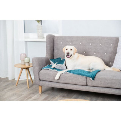 Плед Trixie «Estelle» 100 х 70 см (зелений/сірий) Плед Trixie «Estelle» 100 х 70 см (зелений/сірий)