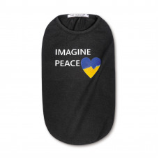 Борцівка для собак Pet Fashion «IMAGINE PEACE» S (чорна)