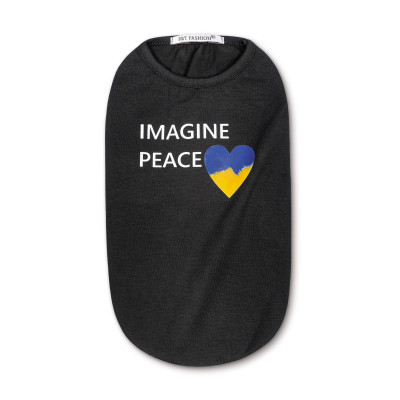Борцівка для собак Pet Fashion «IMAGINE PEACE» XS (чорна)