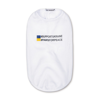 Борцівка для собак Pet Fashion #UKRAINE XS (біла)