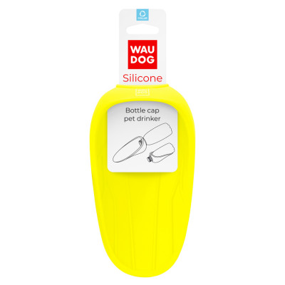 Поїлка-насадка на пляшку WAUDOG Silicone 16,5 х 9 см (жовта)