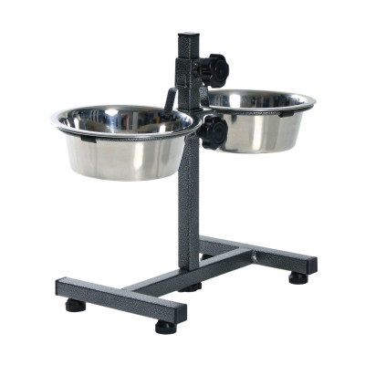 Стійка з мисками для собак Trixie 2 x 750 мл / 15 см, h=27 см
