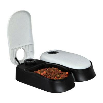 Автоматична годівниця Trixie «TX2» 2 x 300 мл / 27 см x 7 см x 24 см (чорна) - dgs
