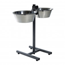 Стійка з мисками для собак Trixie 2 x 4,5 л / 28 см, h=60 см