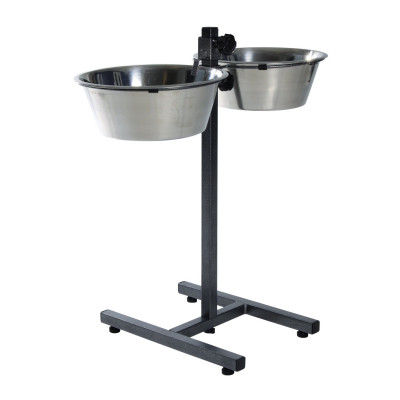 Стійка з мисками для собак Trixie 2 x 4,5 л / 28 см, h=60 см