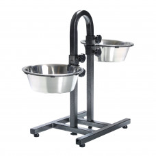 Стійка з мисками для собак Trixie 2 x 2,8 л / 24 см, h=43 см