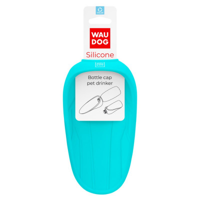 Поїлка-насадка на пляшку WAUDOG Silicone 16,5 х 9 см (блакитна)