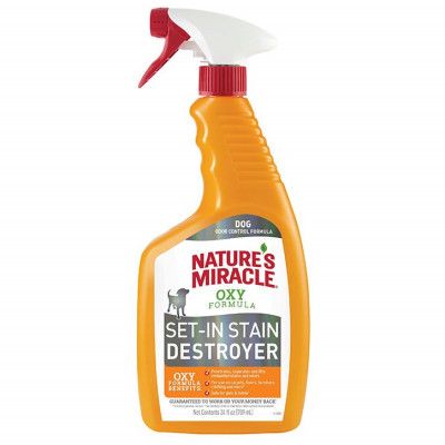 Спрей-устранитель Nature's Miracle «Set-In Stain Destroyer. Oxy Formula» для удаления пятен и запахов от собак, с формулой активного кислорода 709 мл