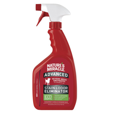 Спрей-устранитель Nature's Miracle «Advanced Stain and Odor Eliminator» для удаления пятен и запахов от собак с усиленной формулой 946 мл