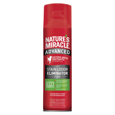 Знищувач-піна Nature's Miracle «Advanced Stain and Odor Eliminator» для видалення плям і запахів від собак з посиленою формулою 518 мл